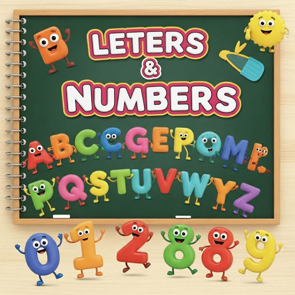 Letters & Numbers Coloring Book