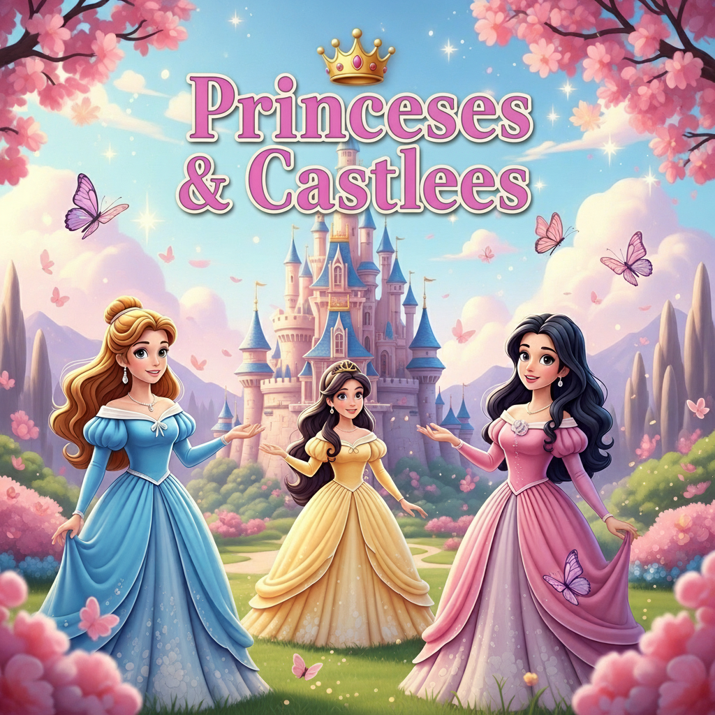 Princesses & Castles Coloring Book