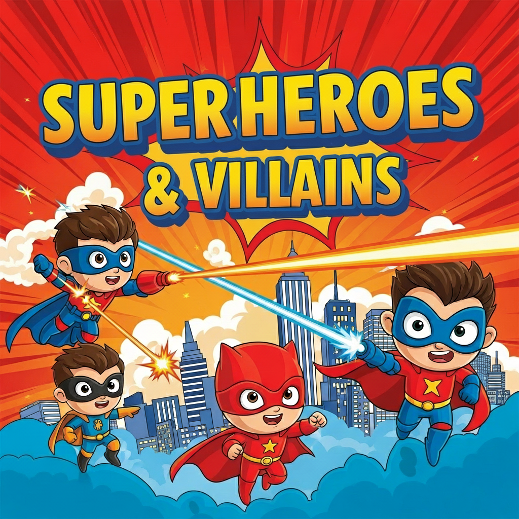 Superheroes Coloring Book